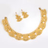 22K Fancy Bombay Gold Necklace Set with Earrings