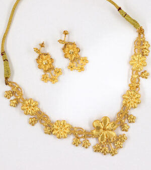 22K Bombay Gold Necklace Set with Earrings