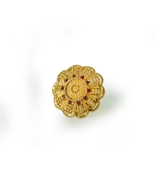 Traditional Round Gold Cocktail Ring